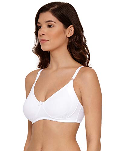 Image of Lyra Women's Moulded Encircled Bra(513) Pack of 2 White & Black,30B