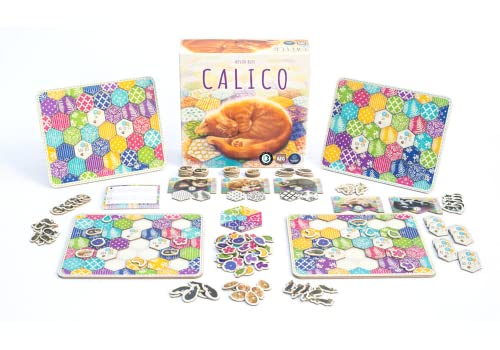Image of Calico | A Puzzly Tile-Laying Board Game of Quilts and Cats | Great for Adults and Kids | Includes a Family Variant for Easy Play | 1-4 Players