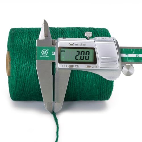 Image of KINGLAKE Green Jute Twine String 1312 Feet 2mm for Crafts Gift Wrapping | Jute Twine String for Crafts Gift Wrapping Christmas Packing Arts Decoration Wedding Gardening