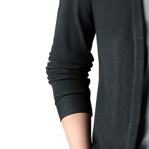 Men's Fake 2 Pieces Business Knitted Sweater Button Down Lightweight Slim Fit Sweater Cardigan Lapel Solid Sweaters4