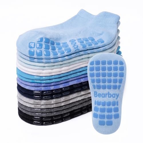 Image of Baby Non Slip Ankle Socks with Grippers for 0 Months-7 Years Old Walking Socks