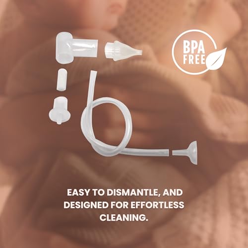 Image of TensCare Nasal Aspirator for Babies - Clears Blocked Nose | Removes snot gently. Comes with reusable, cleanable filters. Safe, easy-to-use baby care essential.
