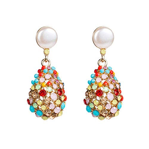Pendientes de acrílico de color caramelo estilo colgante femenino