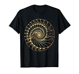 Fibonacci Spiral Ratio Mathematicians Sacred Geometry T-Shirt