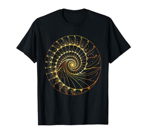 Fibonacci Spiral Ratio Mathematicians Sacred Geometry T-Shirt