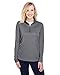 Team 365 Ladies' Zone Sonic Heather Performance Quarter-Zip L DK GREY HEATHER