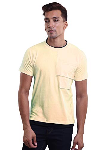 Image of Nick & Jess Men's Slim Fit T-Shirt (MTHS063CDS Beige S(Chest:38in))