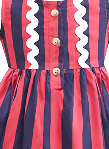 Image of A.T.U.N. (ALL THINGS UBER NICE) Girls Printed Cotton Skater Knee Length Casual Dress for Daily Occasions