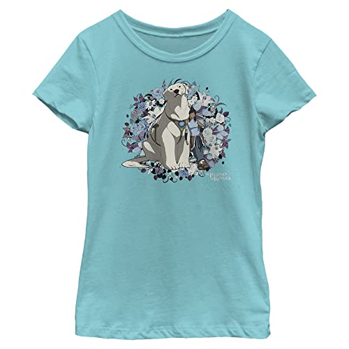Nickelodeon Last Airbender: Legend Floral Spring Korra Girls Short Sleeve Tee Shirt