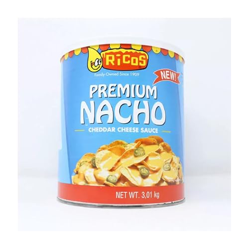 Ricos Premium Nacho Cheddar - Lata de salsa de queso cheddar, 3 kg (paquete de 1)