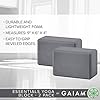 Gaiam Essentials Yoga Block (Set Of 2) - Supportive Latex-Free Eva Foam Soft Non-Slip Surface For Yoga, Pilates, Meditation, Grey