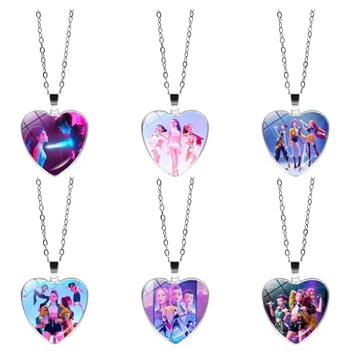 TCRZHHRX Colección de 6 Collares con Colgante Corazón Demons Hunters - Necklace Acero Inoxidable Plateado - Accesorios Coreanos K-Pop - Regalo para Fans del Anime | Ya disponible en tu tienda friki favorita! En mundofriki.es! TCRZHHRX Colección de 6 Collares con Colgante Corazón Demons Hunters - Necklace Acero Inoxidable Plateado - Accesorios Coreanos K-Pop - Regalo para Fans del Anime | Ya disponible en tu tienda friki favorita! En mundofriki.es!