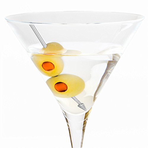 Silver Arrow Picks, 100 Plastic Cocktail & Food Toothpicks, 3.5" Soodhalter King Size #TOP1