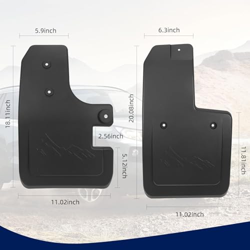 Image of Mud Flaps Splash Guards Compatible with Bronco 2 /4-Door Accessories 2021-2026 No Punching Required Mudguards Accessories 4pcs (NOT for Sport)