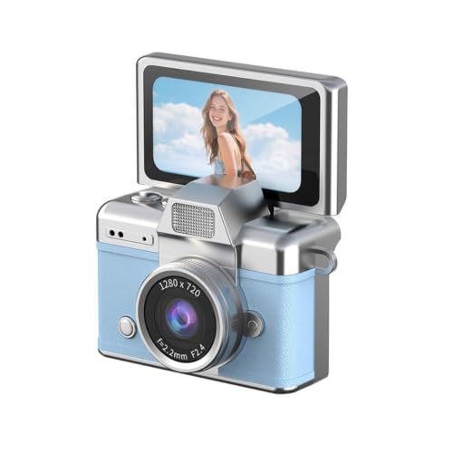 Cámara Digital Mini Vintage 1080P Portátil Azul miniatura 1