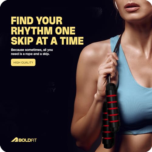 Boldfit Skipping Rope For Men & Women Adjustable Jumping Rope For Men Gym Rope/Exercise Rope For Men Workout (Image - 4)
