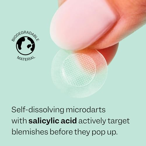 Microdarts Akne-Pflaster für tiefe Hautunreinheiten, frühes Stadium tiefer Pickel, schnell wirkende Salicylsäure, Teebaumöl, Niacinamid, Cica, Hyaluronsäure, Spot-Behandlung, 9 Pflaster