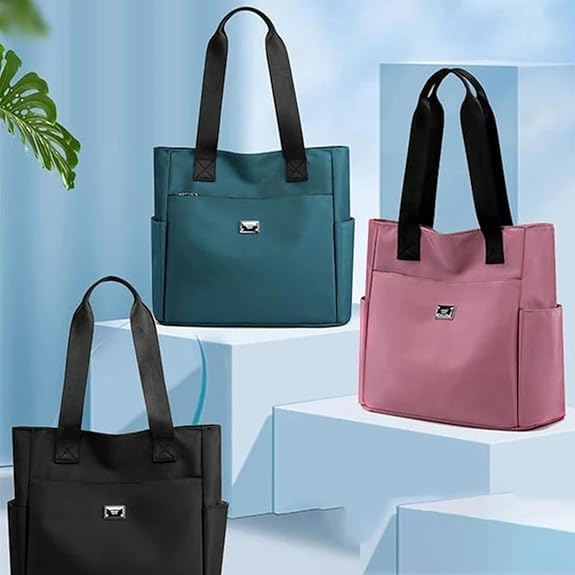 Zcjeaneviln Bag Waterproof, 2025 Large Capacity Water Repellent Multi Pocket Nylon Shoulder Bag2