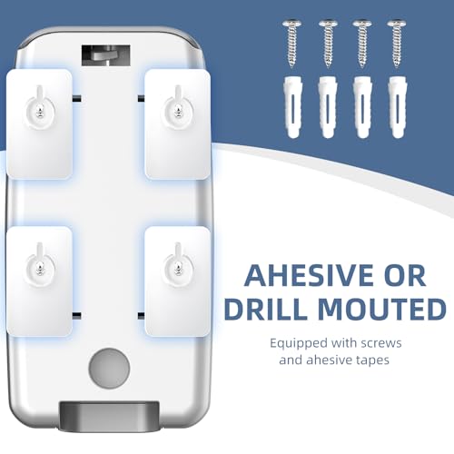 Image of Soap Dispenser Wall Mount 28oz Commercial Hand Soap Dispenser for Bathroom Liquid Gel Hand Sanitizer Dispenser No Drilling Silver