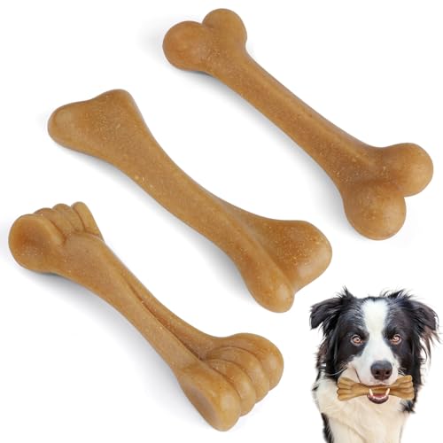 RUXAN Giocattoli Da Masticare Per Cani Indistruttibile Per Masticatori Aggressivi, Giocattoli Puzzle 3 In 1 Per Cani Resistenti Al Sapore Di Manzo