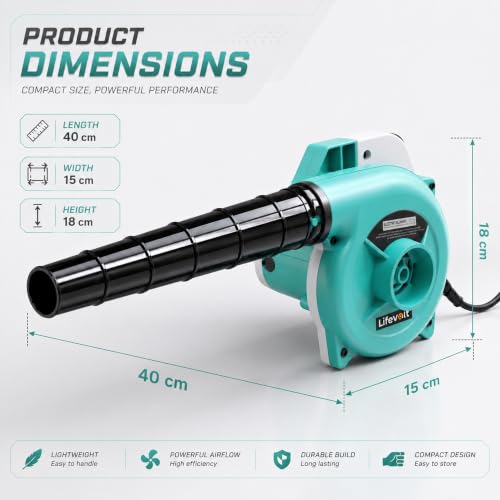 Image of 750W Air Blower for Dust Cleaner for Home | 18000 RPM High-Speed Copper Motor | 6-Speed Modes | 3 Hours Continuous Working | 6 Months Replacement Warranty | Blower for Cleaning