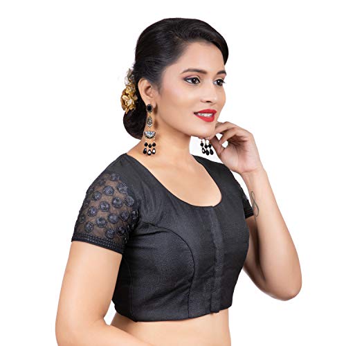 Image of Biyu Being With You Silk Front Button Saree Blouse