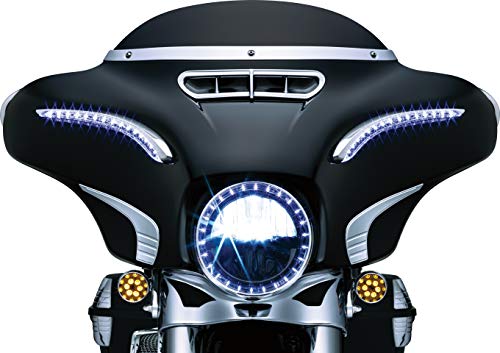 Kuryakyn 1387 Motorcycle Accessory: Smooth Windshield Trim For 2014-19 Harley-Davidson Motorcycles, Chrome #TOP6