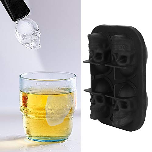 Molde de silicona para hielo con forma de calavera miniatura 7