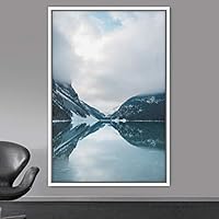 Framed Canvas Mountain Lake View Global Landscape Mountain Multicolor Photography Relax/Calm - 16x24 inches