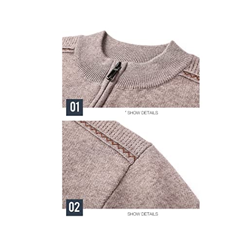 Pull de luxe streetwear vintage kaki homme col rond sweat XL mode urbaine
