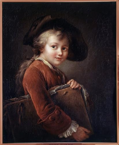Tableau un jeune élève par François Hubert Drouais - Impression d'art sur toile 60x90cm