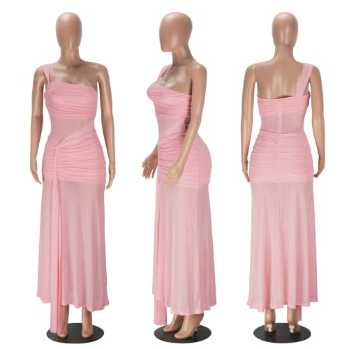 Image of PORRCEY Women's Sexy Elegant Rhinestone Bodycon Dress Hot Drilling Clubwear