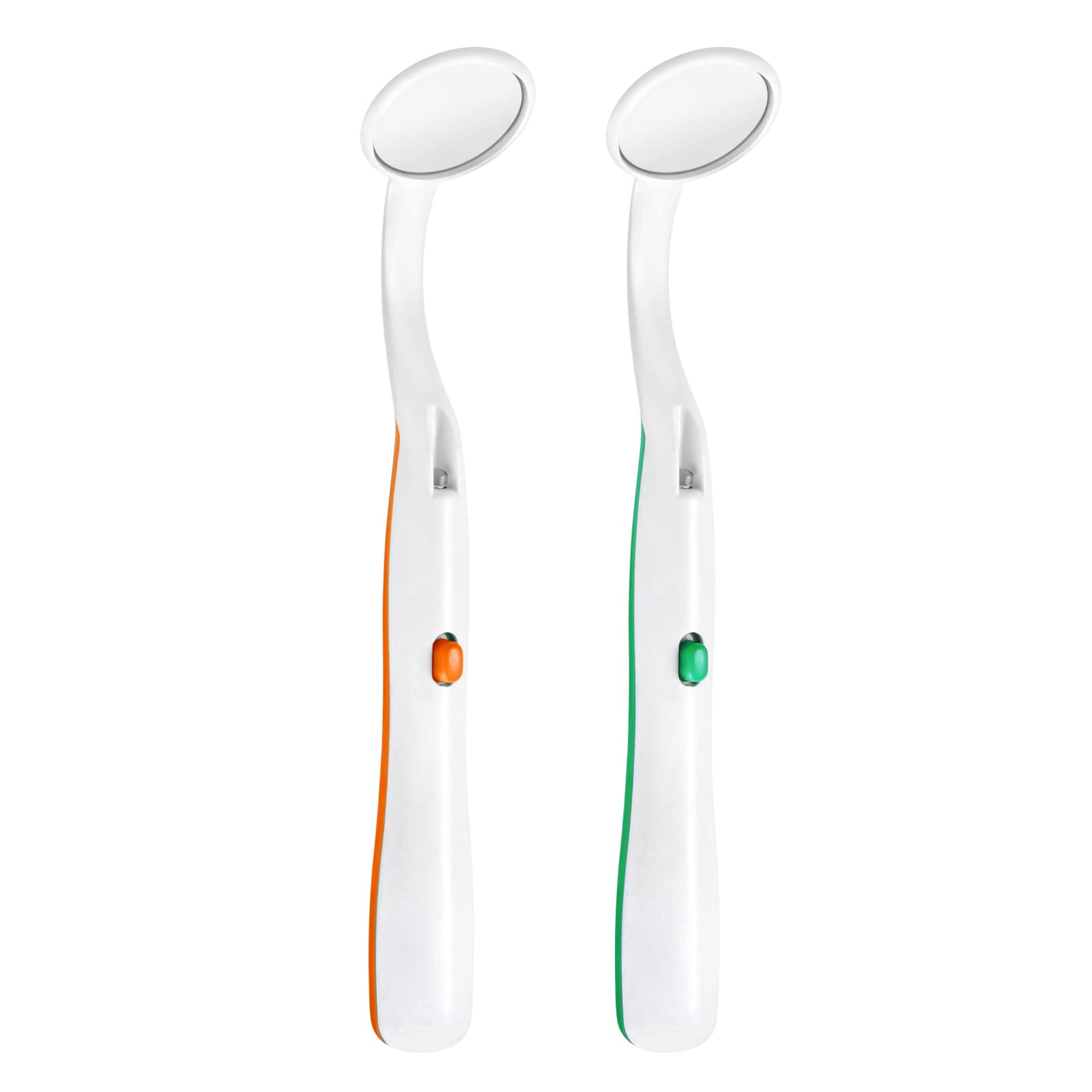 Healifty Espejo dental 2pcs espejo de boca oral ligero inspección dental verde naranja