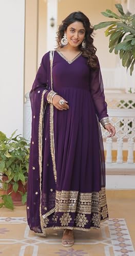Image of Fashion Basket Havy Georgette Embroidered Anarkali Dress for Women