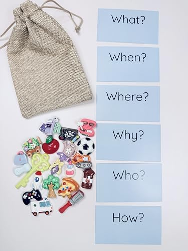 Language Task Objects with Question Cards - What is in The Bag Game for Speech Therapy What When...