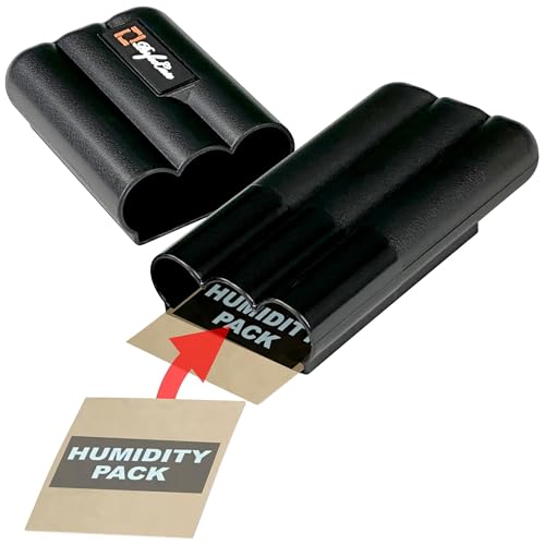 Perfec - PerfecCase 3-Finger Zigarren-Luftbefeuchterhülle, praktisch luftdichte Zigarrenhülle