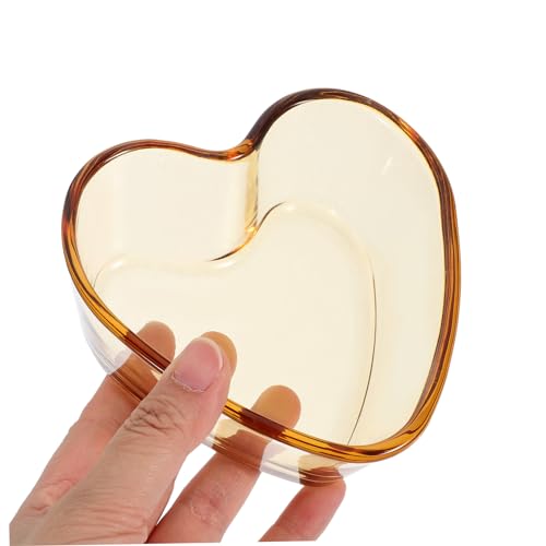 Heart Bowl Clear Steaming Baking Serving Bowl for Cooking Prep High Low Temperature Resistance for Egg Steaming Pudding Desserts