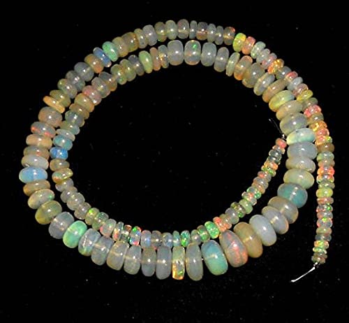 Opale éthiopienne naturelle en perles lisses de 3 à 9 mm pour bijoux d'été bohèmes