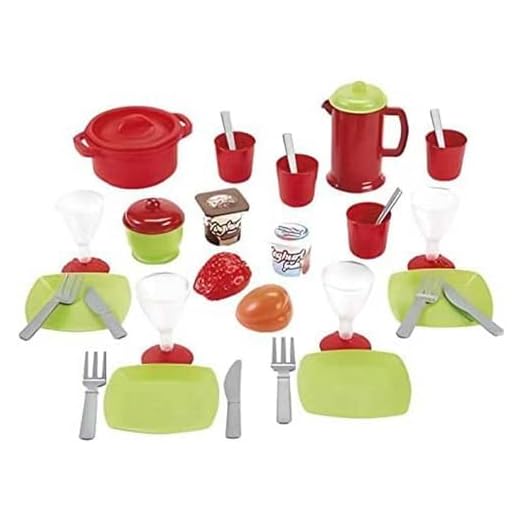 Jouets Ecoiffier - 2603 - Coffret dînette 100 % Chef - Vaisselle, ustensiles de cuisine et aliments - 36 pièces - Dès 18 mois - Fabriqué en France