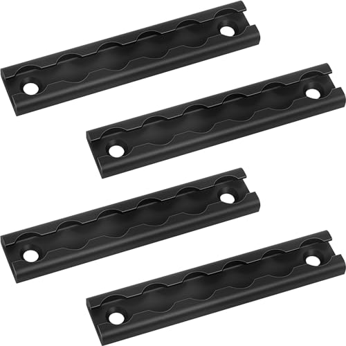 PALOZO Upgrade Aluminum L Track 6 inch L Track Rail Black Oxide for Securing Motorcycles ATVs Dirt Bikes Utility Tractors and More Use On Pickup Trucks Vans Or Enclosed Trailers Pack of 4
