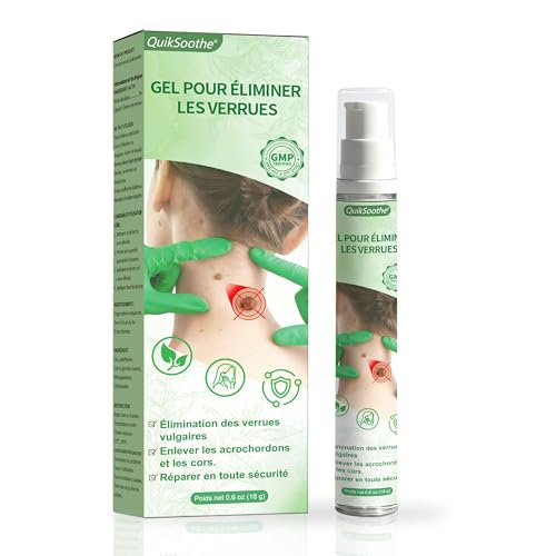 Gel D'élimination des Verrue Plantaire - Élimine Verrues des Mains et du Corps - Formule Douce pour Tous Types de Peaux (Verrue Plantaire)