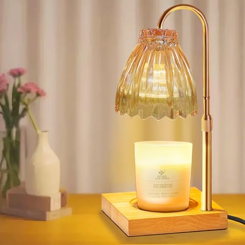 Wavypo Lámpara calentadora de velas con regulador de...