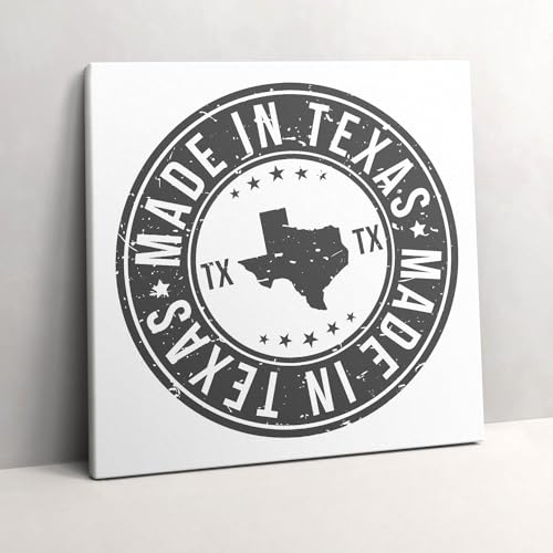Art Toile Timbre du Texas Décoration Murale Peinte Salon Chambre