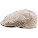 Sterkowski Coppola Derby | 100% Lino Uomo e Donna | Classico Piatto Berretto Berretti Berretto da Strillone Cappello da Guida Baschi Scozzesi-Berretto da Giornale di Berretto Beige 55 cm