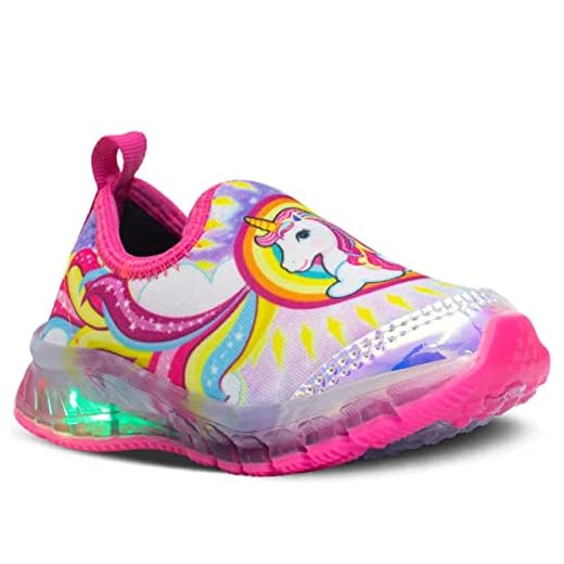 Tênis Infantil Calce Fácil Masculino Feminino Nº 20 Ao 27 Estampado Luz Led 11.93i (Unicórnio, br_footwear_size_system, toddler, numeric, numeric_20)