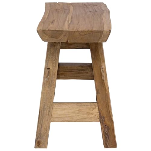Banco de madera maciza contra el desgaste exterior: asiento estable de teca para terraza 4
