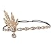 Produktbild CNNIK 1920s Vintage Blatt-Medaillon Rundes Stirnband mit Perlen und Strass, Flapper Stirnband für Große Gatsby Accessoires für Damen Kostüm, Geburtstag, Valentinstag, Hochzeit