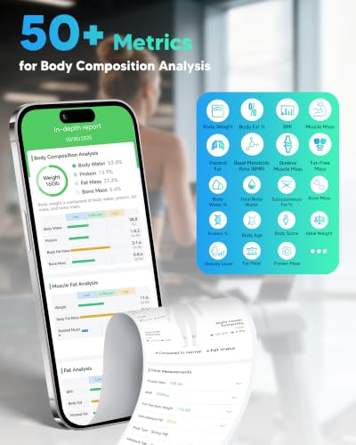 Image of arboleaf Smart Scale for Body Weight, Dual-Frequency 8-Electrode BIA