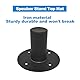 Howonder Lautsprecherständer Top Hat 4.33x3.29 ，Metall-Lautsprecherschrank-Masthalterung， PA/DJ-Stativ Lautsprecherständerhalterungen Adapter 110X85mm (2 Packungen Schwarz)