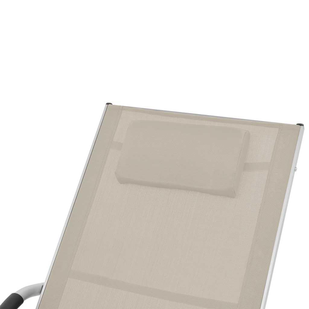 Leżak do opalania z poduszką z aluminium i tekstylenu, do ogrodu, na taras, basen, odporny na warunki atmosferyczne i regulowany, ergonomiczny design, składany, trwały leżak plażowy do